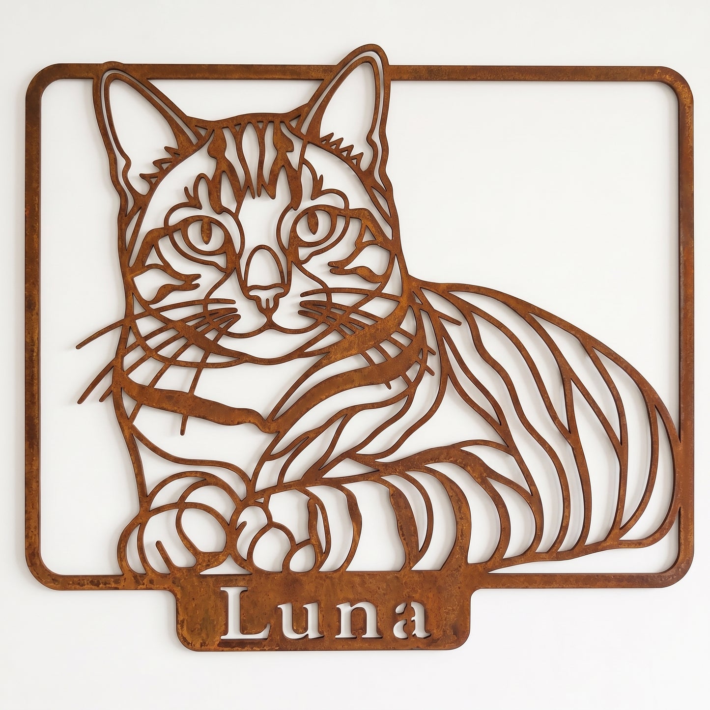 Individuelle Katzen-Wanddekoration aus Metall nach Ihrem Foto - DieMetallmacher