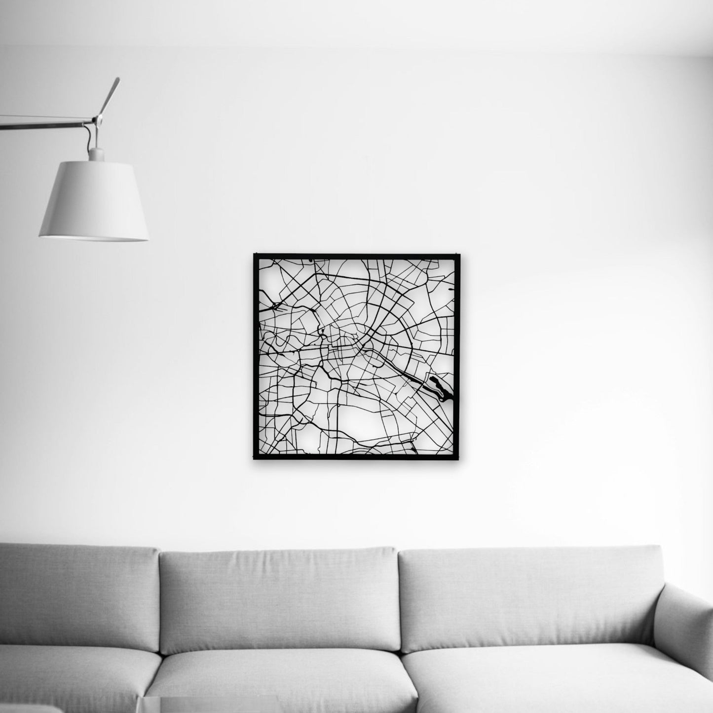 Berlin | Wanddekoration | Schwarzer Stahl