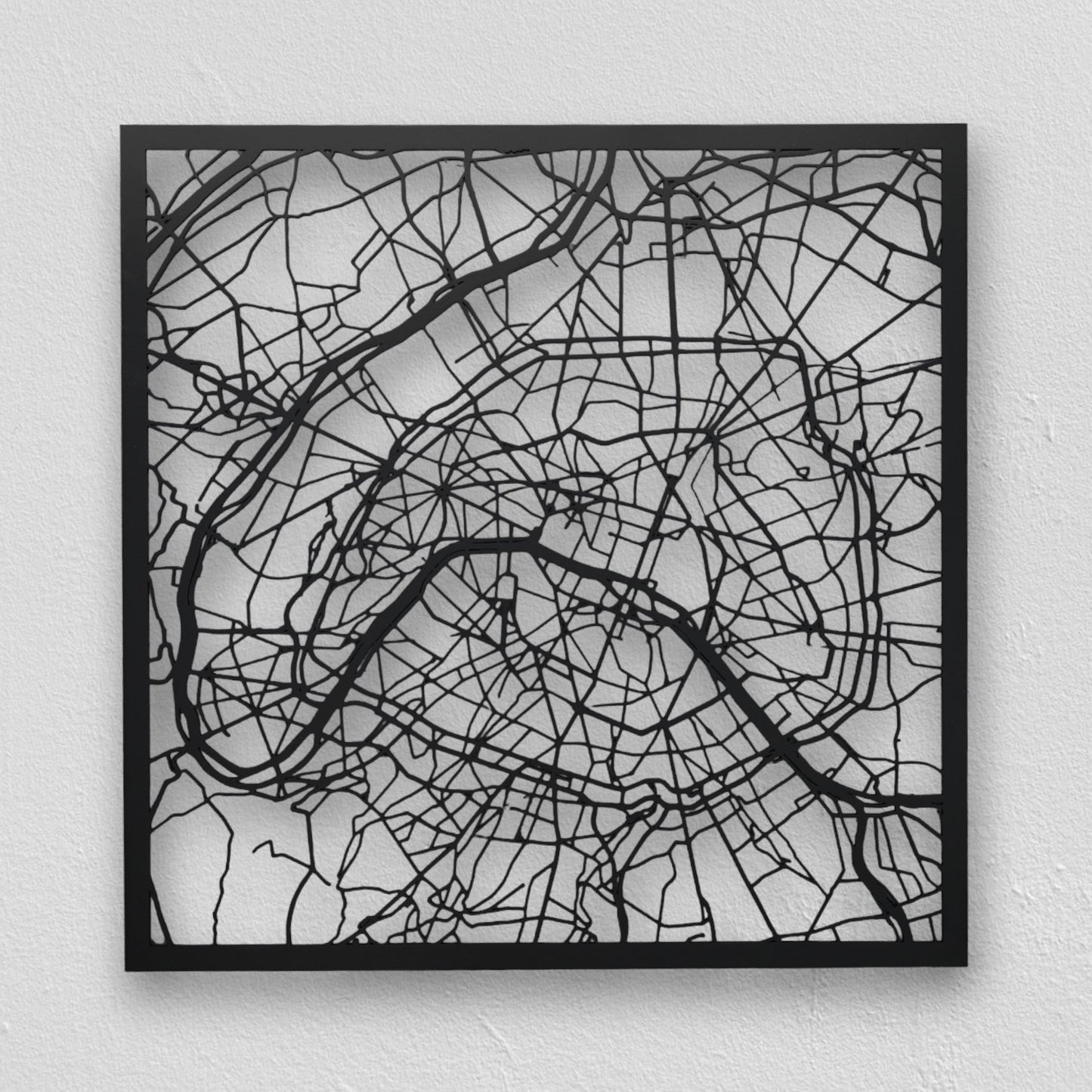 Paris | Wanddekoration | Schwarzer Stahl