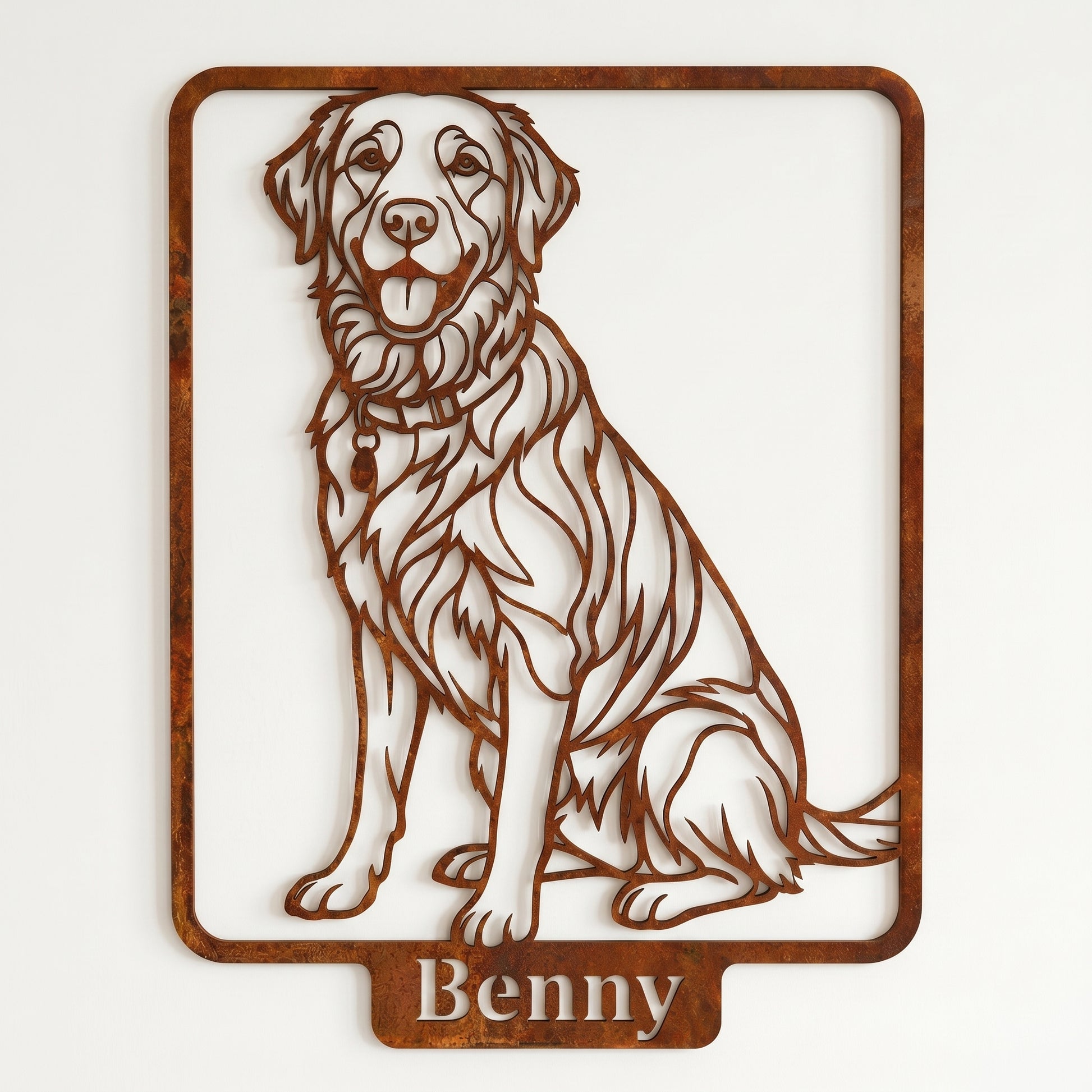 Individuelle Hunde-Wanddekoration aus Metall nach Ihrem Foto - DieMetallmacher