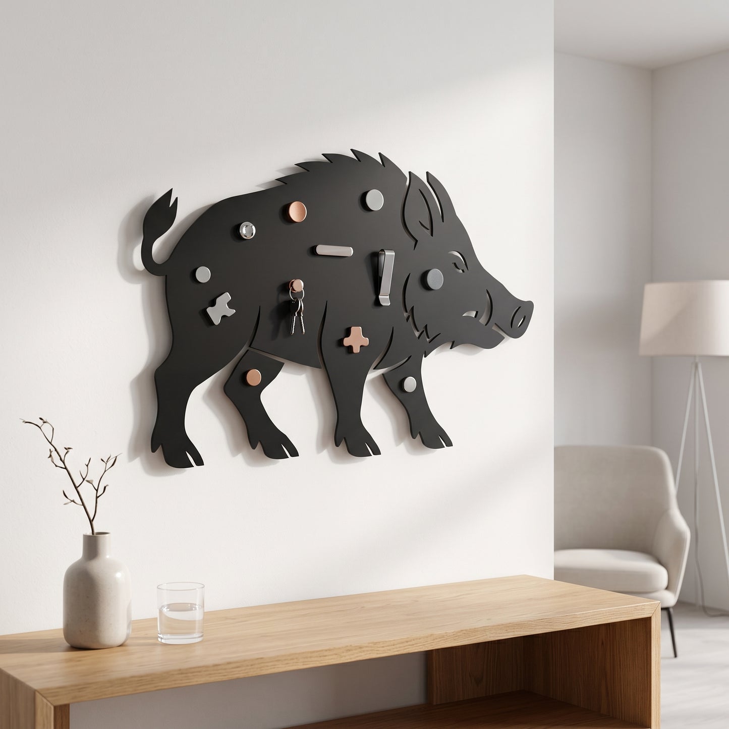 Magnettafel | Wildschwein-Silhouette - DieMetallmacher