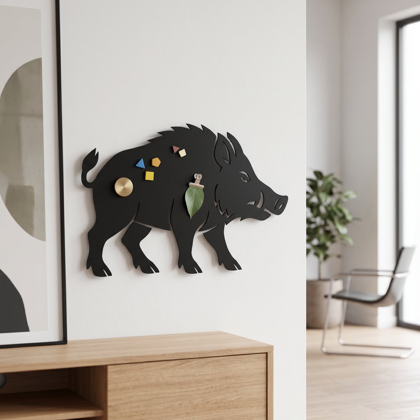 Magnettafel | Wildschwein-Silhouette - DieMetallmacher