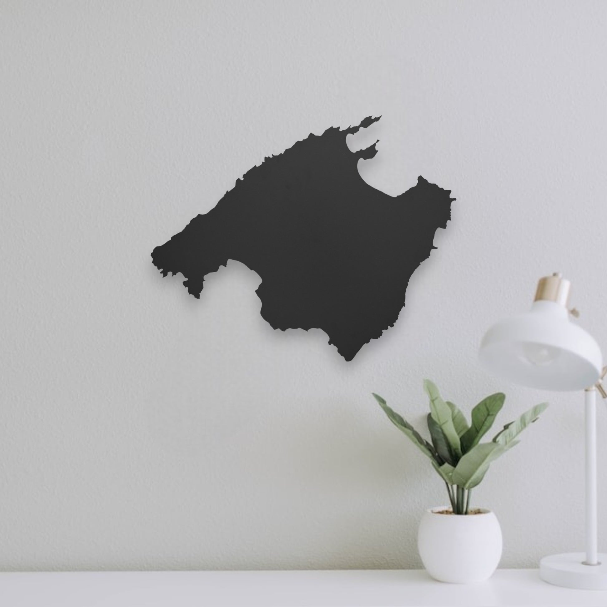 Mallorca | Wanddekoration | Schwarzer Stahl - DieMetallmacher