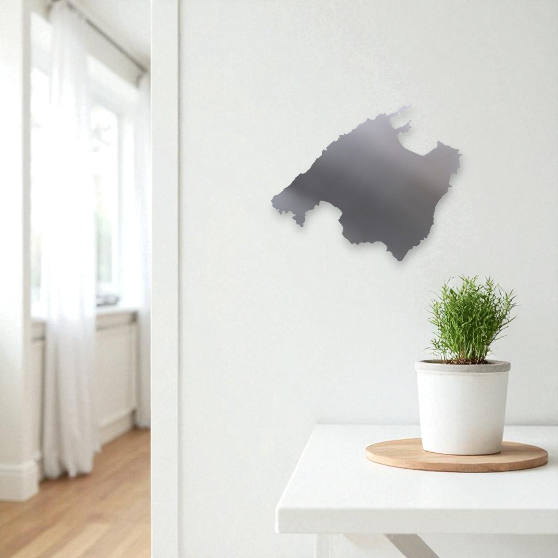 Mallorca Wanddekoration aus Edelstahl Wandkunst