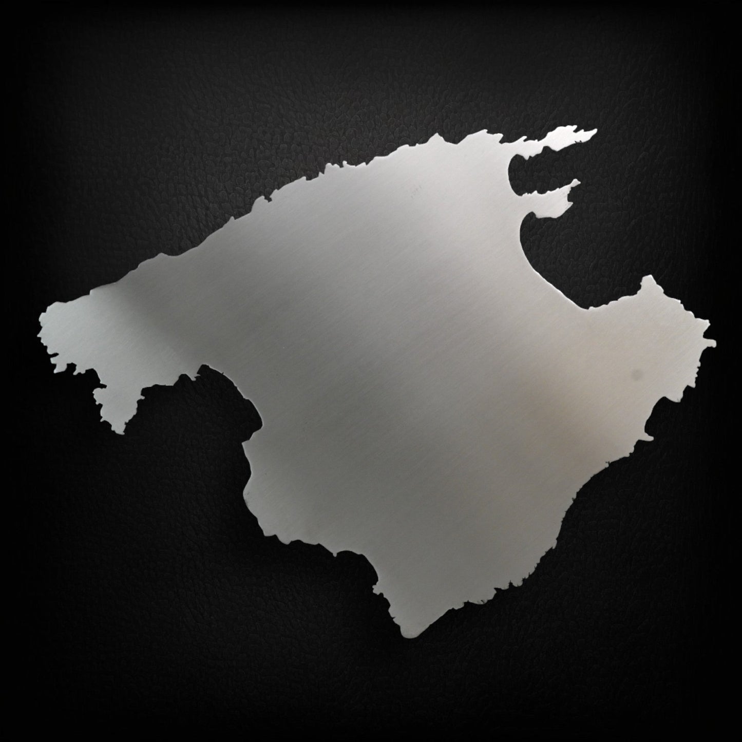Mallorca Wanddekoration aus Metall in Edelstahl