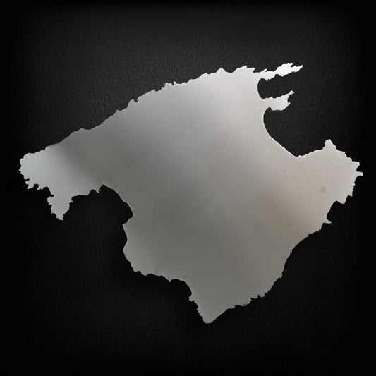 Mallorca Wanddekoration aus Metall in Edelstahl
