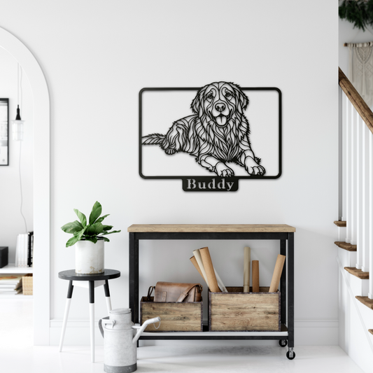 Individuelle Hunde-Wanddekoration aus Metall nach Ihrem Foto - DieMetallmacher