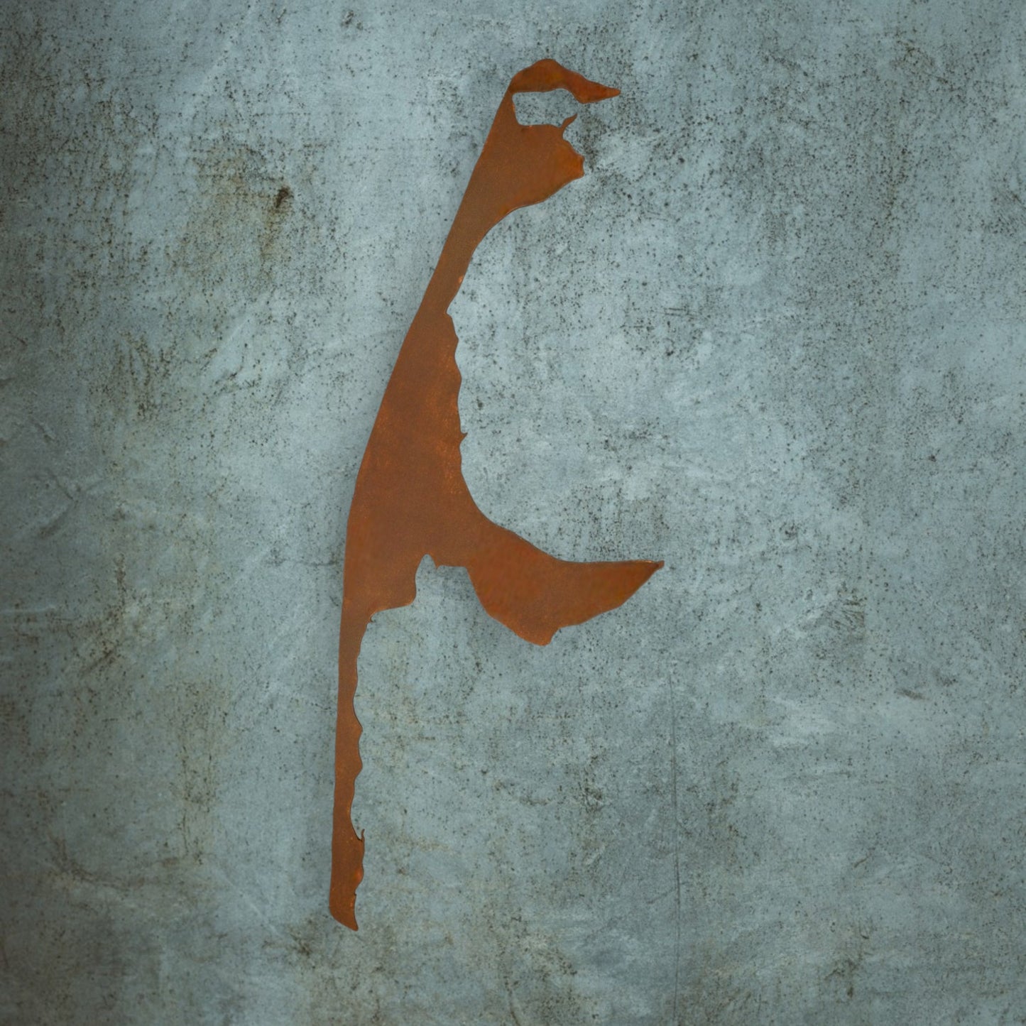 Sylt Wanddekoration aus Metall in Edelrost Corten