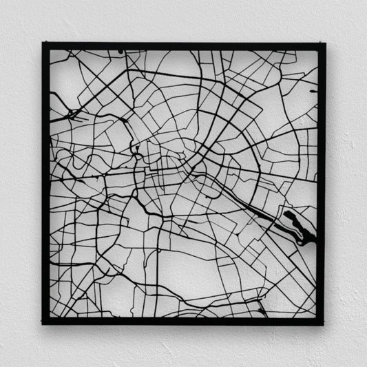 Berlin | Wanddekoration | Schwarzer Stahl