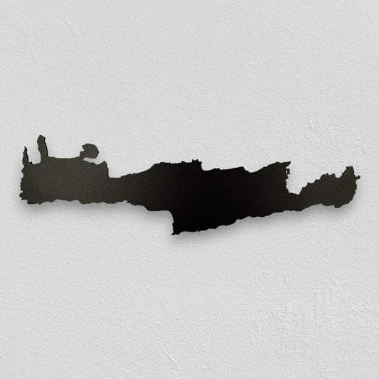 Kreta | Wanddekoration | Schwarzer Stahl