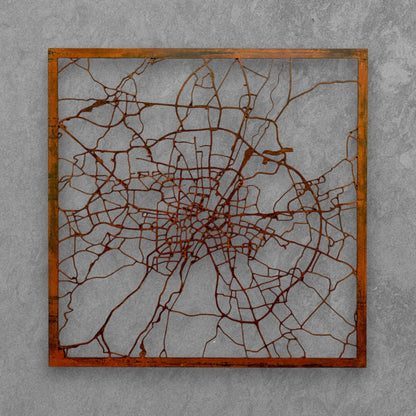 München | Wanddekoration | Edelrost Corten