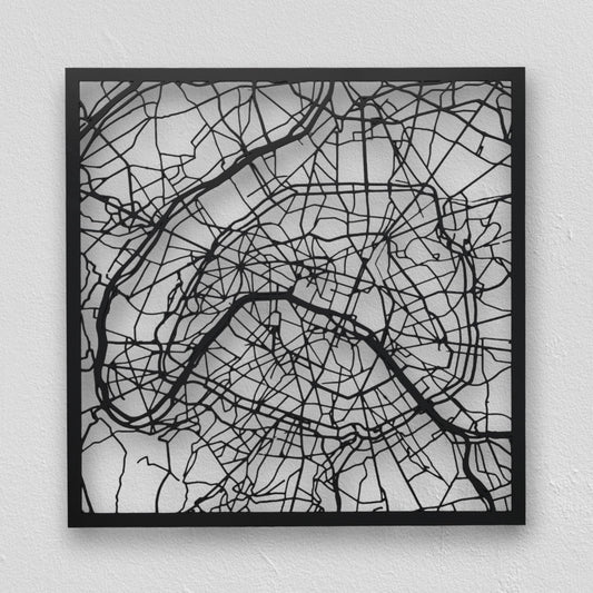 Paris | Wanddekoration | Schwarzer Stahl